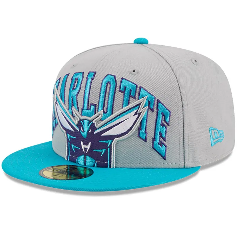 men8217s charlotte hornets new era grayteal tip-off two-tone 59fifty fitted hat