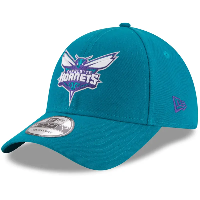 men8217s charlotte hornets new era teal official team color 9forty adjustable hat