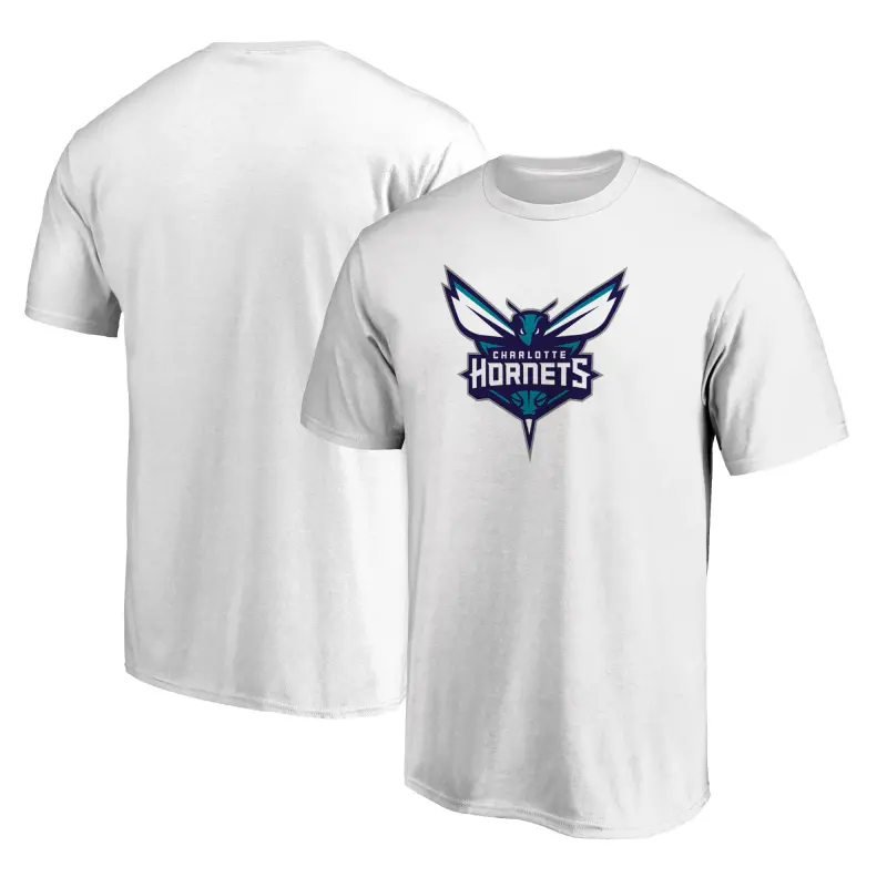 men8217s charlotte hornets white logo t-shirt
