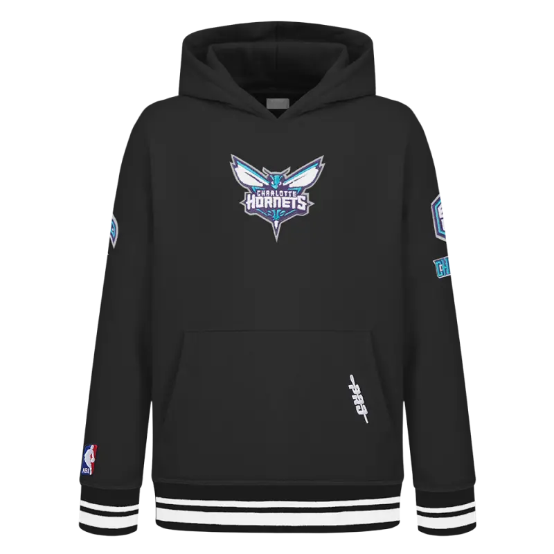nba charlotte hornets retro classic toddler boys rib fleece pullover hoodie black