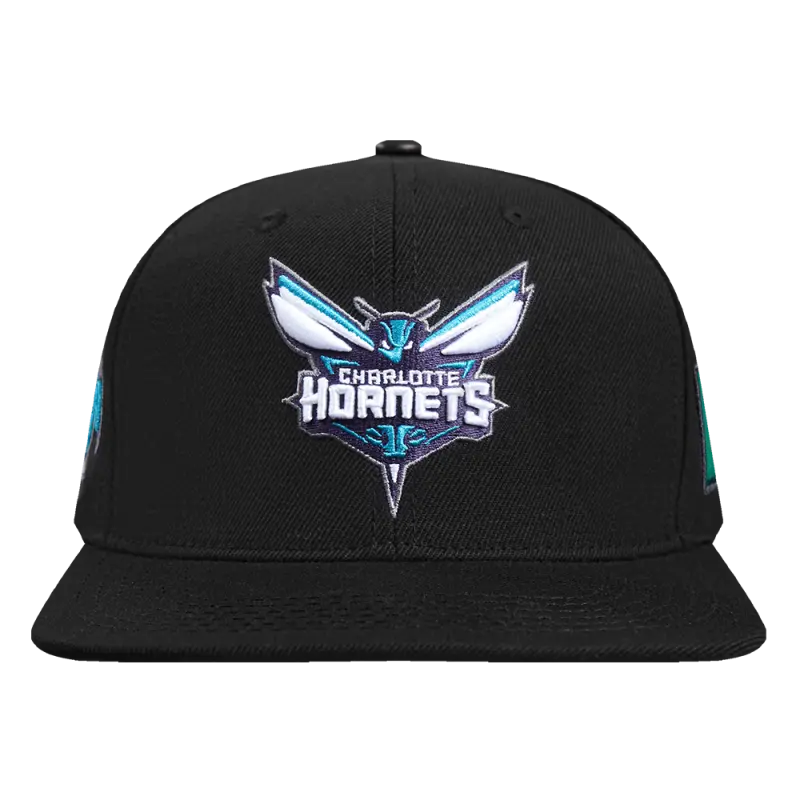 nba charlotte hornets mexico wordmark wool snapback hat black